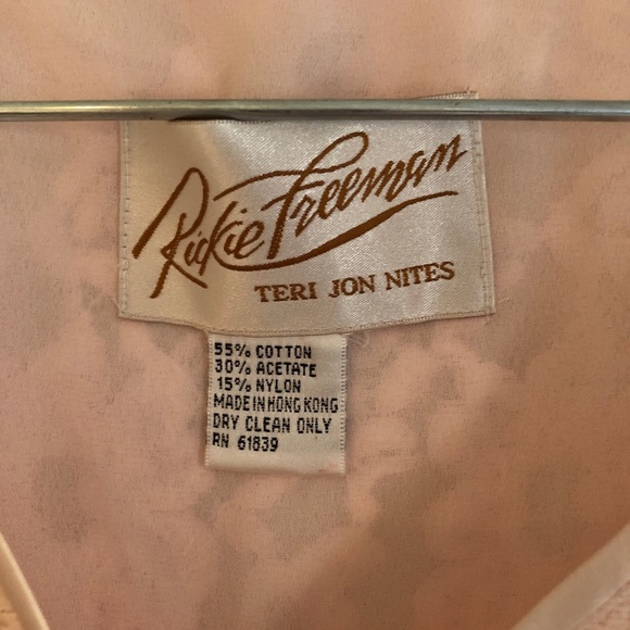 Vintage Rickie Freeman for Teri Jon Pink Beaded Lace Tank Top - Picture 7 of 7